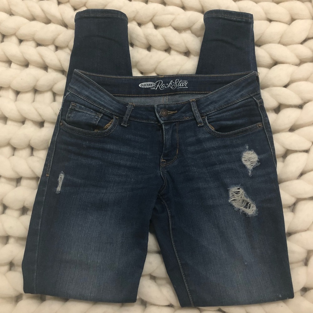 Old Navy Distressed Rockstar Skinny Jeans